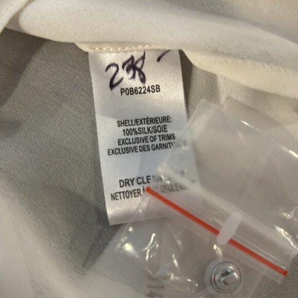 Parker Cheryl Silk Pin-Tuck Blouse size S - Picture 8 of 13